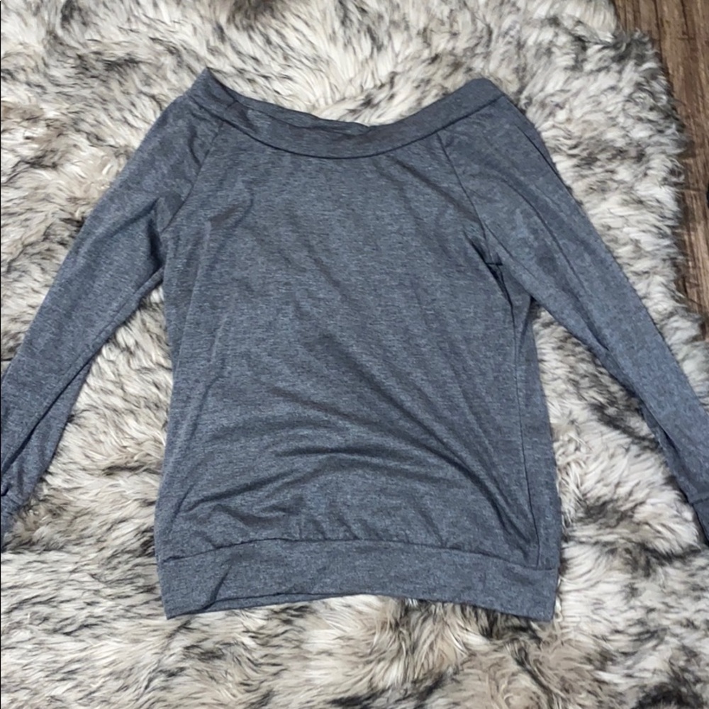 off the shoulder, grey, Tunic